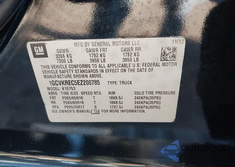 2014 Chevrolet Silverado 1500 1Lt z USA, uszkodzony, nr VIN 1GCVKREC5EZ200785